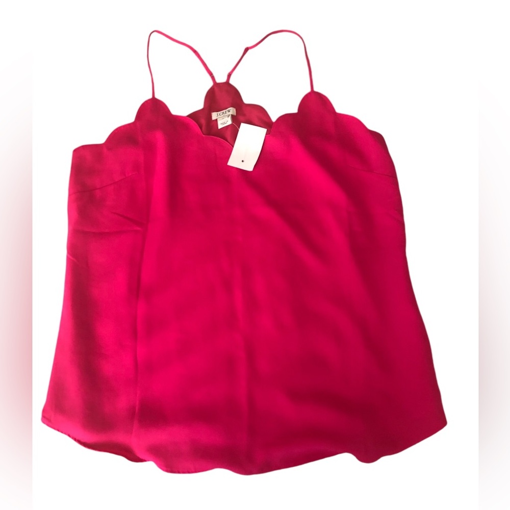 NWT J Crew Racerback Flowy Shirt Pink lined Size 6